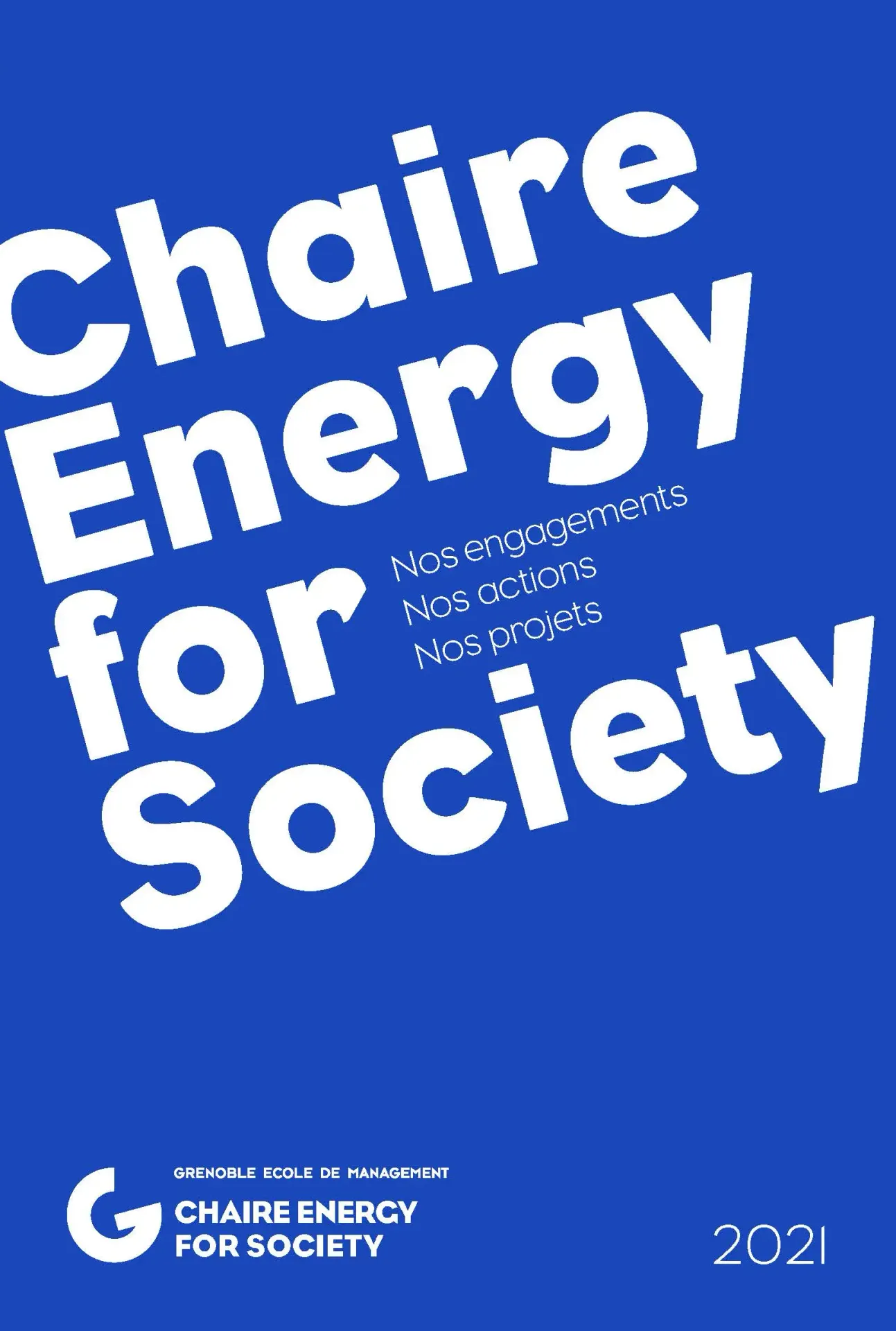 Rapport d'activité 2021 Chaire Energy for Society
